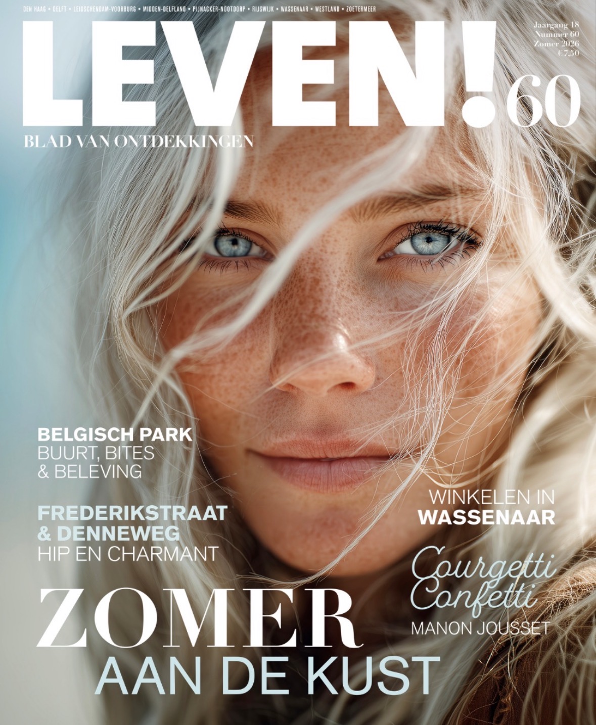 Cover van de zomereditie van LEVEN! met publicaties van o.a. Bo Vrolijk, BEAU PR